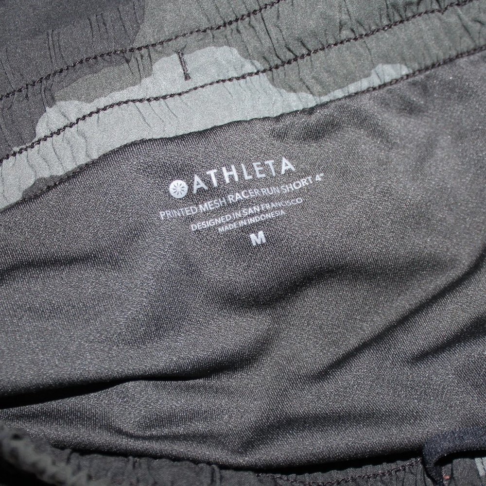 Athleta Green and Gray Camo Athletic Shorts - Picture 8 of 9
